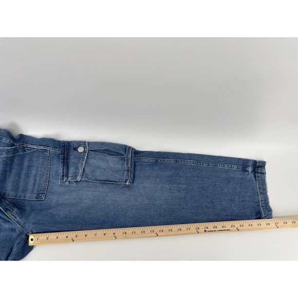 NWOT AMO Maggie Jeans Sz 27 (Meas 30") Carpenter Crop MSRP $310 Cottagecore - Picture 12 of 13